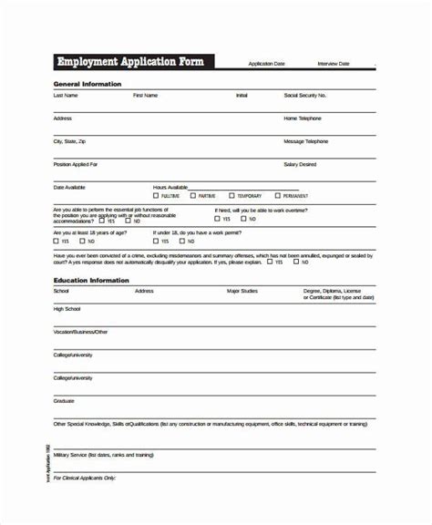 Free printable sales order form free printable order forms free printable work order forms generic purchase order form. 30 General Job Application form in 2020 (With images) | Employment application, Job application ...