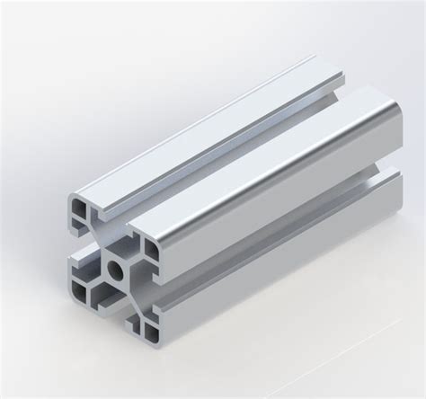 4040 Aluminium Extrusion Profile With Square Corner Le 8 4040 3d Cad