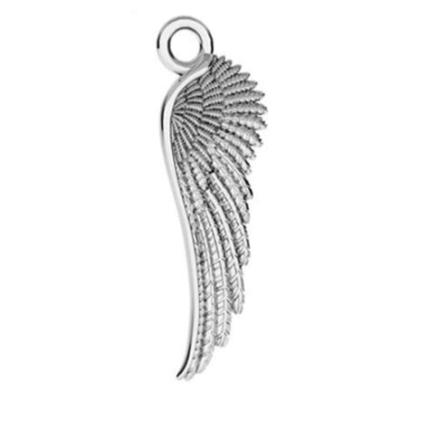 925 Sterling Silver Angel Wing Pendant 21mm 14 Etsy