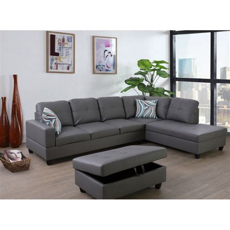 If that happens, peel away most of the loose leather on top of the fabric backing. Maumee 103.50" Sectional with Ottoman in 2020 | Faux ...