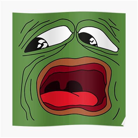 Screaming Pepe Posters Redbubble