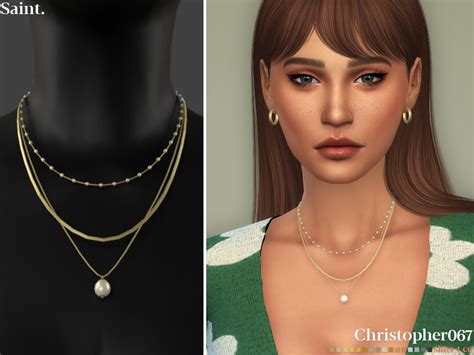 The Sims 4 Initial Necklaces By Murphy Sims4 Initial
