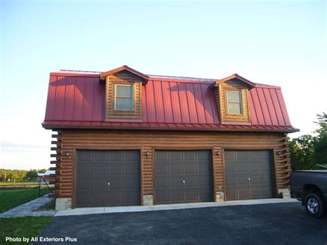 The roof of a house is such a body. Triple garage with contrasting colors throughout. The red steel roof, dark brown siding and ...