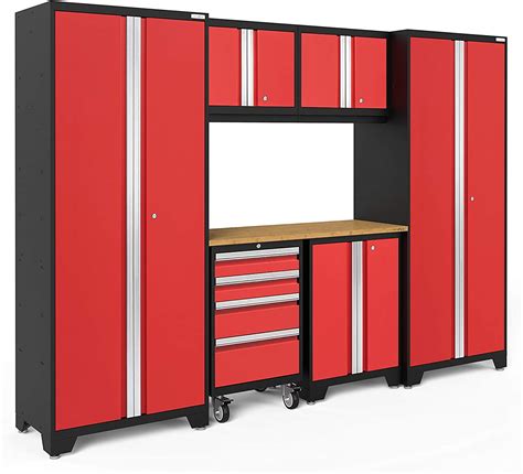 Newage Products Bold Series Red 7 Piece Set Garage Cabinets 50621