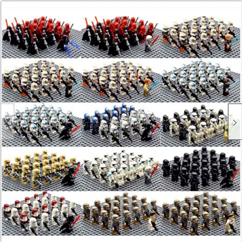 21pcs Lot Star Wars 501st Trooper Clone Trooper Printed Minifigures