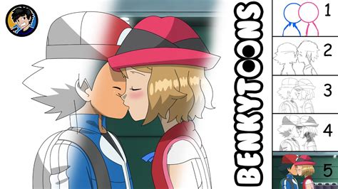 Ash And Serena Kiss Scene Animation Layer By Layer Youtube
