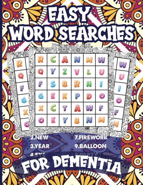 Easy Word Searches For Dementia Easy Relaxing Puzzles For Seniors With