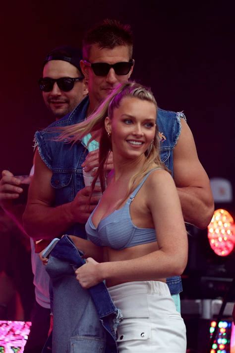 Camille Kostek And Rob Gronkowski At Gronk Beach Party During Super Bowl Liv In Miami Florida