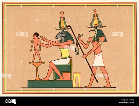 el egipcio khnum ram dios es el creador de la vida que él formas de arcilla en su torno de