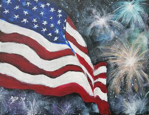 4th Of July Paintings Painting Watercolor