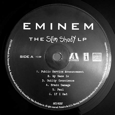 Eminem The Slim Shady Lp 2 Vinyl Etsy
