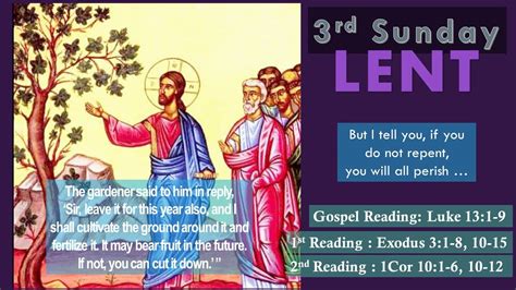 3rd Sunday Of Lent Holy Mass Readings Year C Voice Overlay Youtube