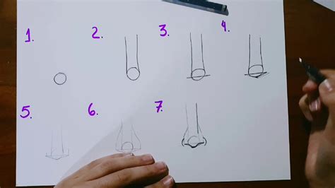 Como Fazer Desenho De Nariz Em 7 Passos Youtube