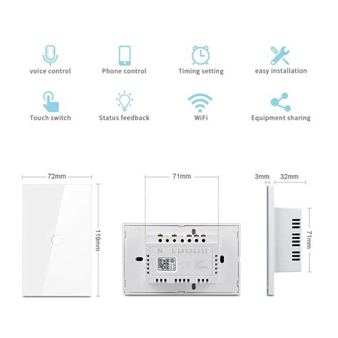 Homekit Wi Fi 4 Gang Wall Switch WS04 BLACK SmartSetup Matter Over