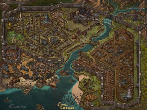 The City Of Loedax Inkarnate Fantasy City Map Fantasy World Map