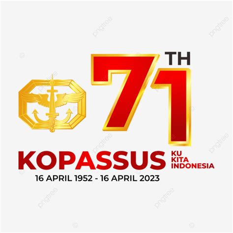 Kopassus 71st Anniversary Logo In 2023 Vector Logo Hut Kopassus 2023