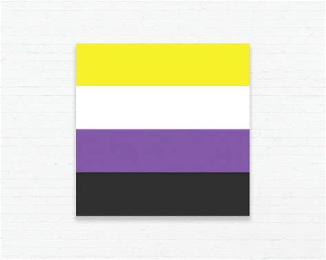 Não generalize e, principalmente, não generalize com base em comentários trolls sem sentido que não sabem nada sobre otherkin e therian. Quadrinho 15x15 Bandeira Não-Binário