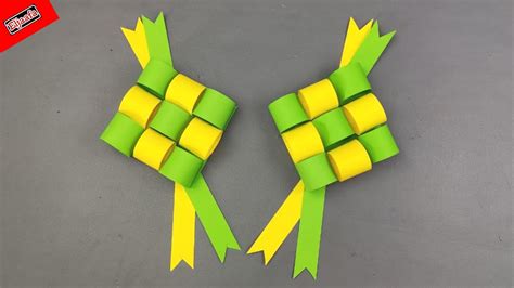 Cara Membuat Ketupat 3d Dari Kertas Origami Hiasan Ramadan Youtube
