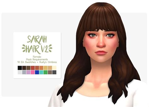 Nolan Sims Sarah Hair V2 ~ Sims 4 Hairs Sims Womens