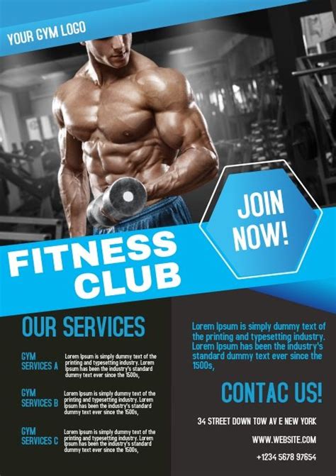 Design Created With Postermywall Gym Workouts Gym Fitness Club