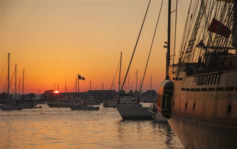 Sunset On Newport Harbor New England