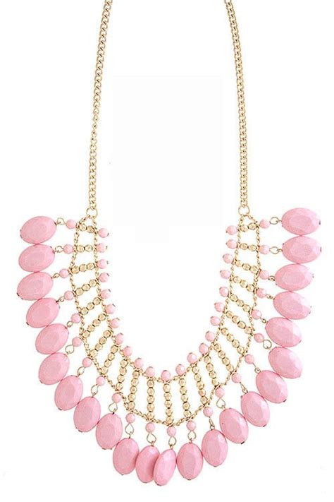 Light Pink Statement Necklace Pink Statement Necklace Diy Jewelry