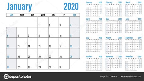 Exceptional Calendar Of 2020 Indicating Week Numbers Printable Blank