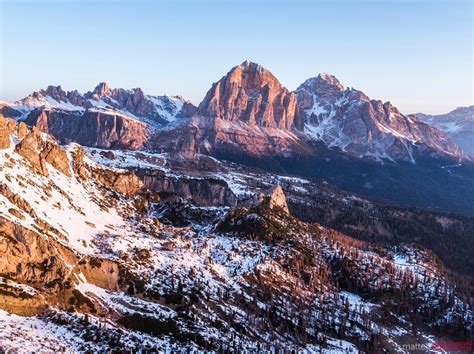Matteo Colombo Photography Aerial View Of Valley At Sunset Dolomites