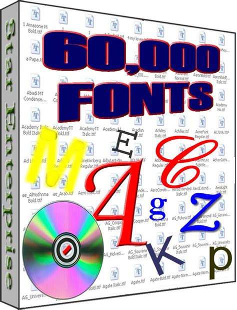 60000 High Quality Truetype Fonts Collection Ttfotf True Etsy