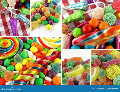Candy Sweet Lolly Sugary Collage Stock Photo Image Of Childhood Food