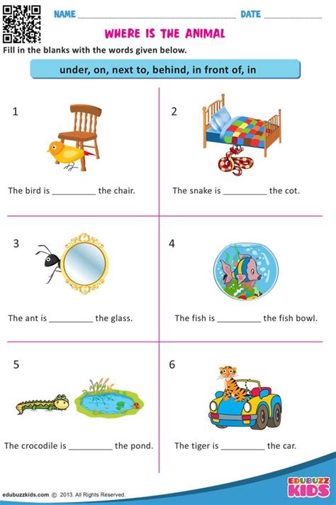 Learn prepositions of place and movement for kids. Free printable prepositions #worksheets for kindergarten that allow your kids or students to ...