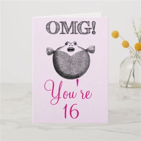 Omg Youre 16 Sweet 16 Birthday Card 16th Birthday Card