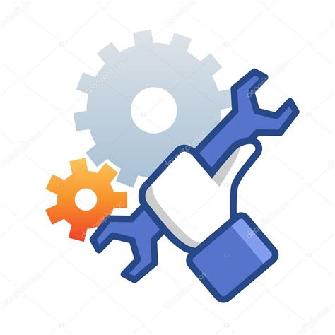 Maintenance Icon With Hand Wrench — Stock Vector © Designerthings