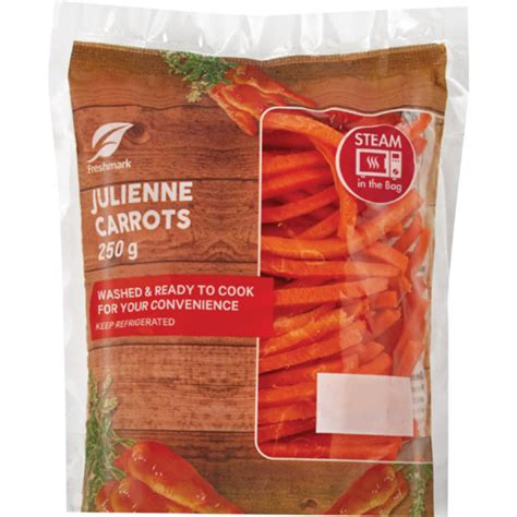 Julienne, allumette, or french cut, is a culinary knife cut in which the food item is cut into long thin strips, similar to matchsticks. Julienne Carrots 250g | Carrots & Root Vegetables | Fresh Vegetables | Fresh Food | Food ...