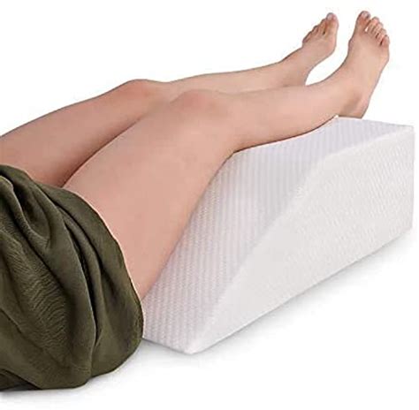 Leg Elevation Pillow With Memory Foam Top Elevating Leg Rest To