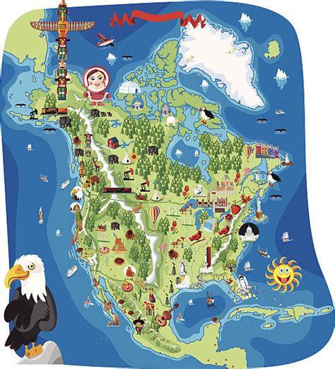 Cartoon Map Of Usa Illustrations Royalty Free Vector Graphics And Clip