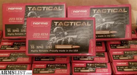 Armslist For Sale 400 Rounds 223 Norma Tactical 55 Gr 223 556