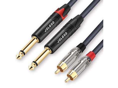 Dual 14quot Ts To Dual Rca Stereo Interconnect Cable 2 X 635mm 14 Inch