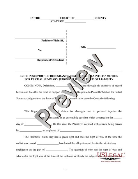 Brief In Support Of Defendants Responses To Plaintiffs Motion For