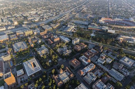 University Of Southern California Aerial In Los Angeles Editorial Stock