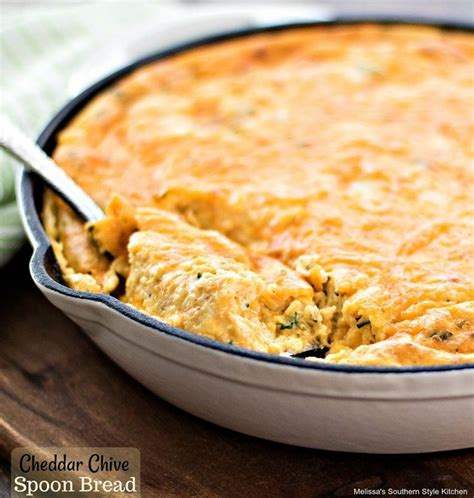 Made with all cornmeal, straight buttermilk you can vary this cornbread recipe by adding other ingredients. This light cheesy Cheddar Chive Spoon Bread is an update on classic Southern spoon bread. Old ...