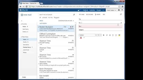 Support productivity with simple tools that work the same on sharepoint, outlook and on mobile devices. Send an Email Message - Office 365 Outlook Web App - Email ...