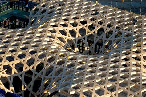 Shigeru Bans Wooden Hexagonal Structure Nine Bridges Golf Club House