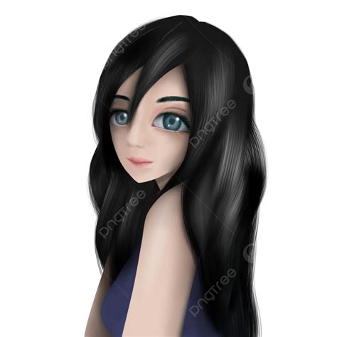 Big Eyes Girl Png Picture A Portrait Of Girl With Big Blue Eyes And