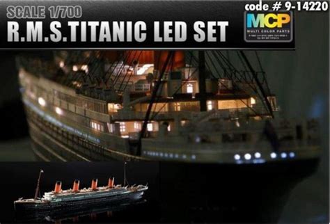 Academy 14220 Rms Titanic With Led Lighting Set Mcp Multi Colored