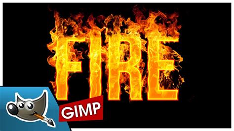 gimp fire text effect youtube
