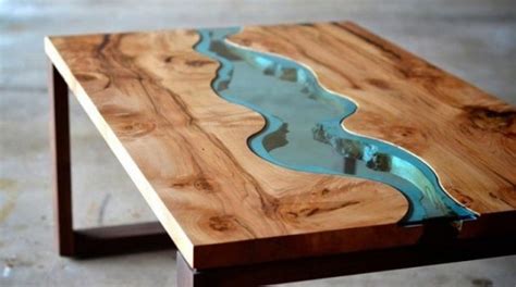 Bois massif, socle en acier résiné epoxy, fente résiné epoxy vente en gros possible table basse: Table-river (17 photos): table en bois en résine époxy et ...