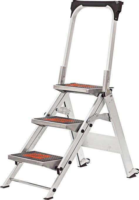 3 Step Aluminum Safety Step Stool Industrial Ladders And Step