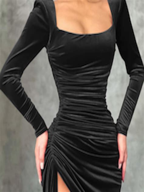 Buy Urbanic Black Bodycon Cocktail Dress Dresses For Women