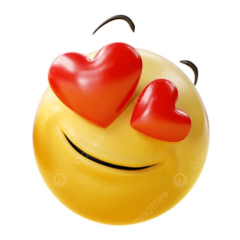 Emoji 3d Renderizado Smiley Amor Corazón Png 3d Emoji Me Gusta Png